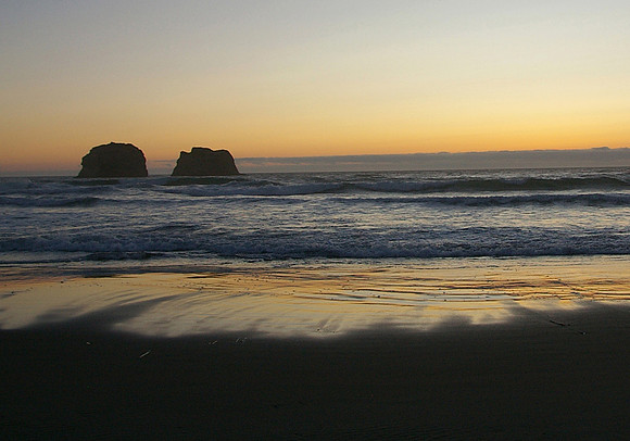 Twin Rocks sunset