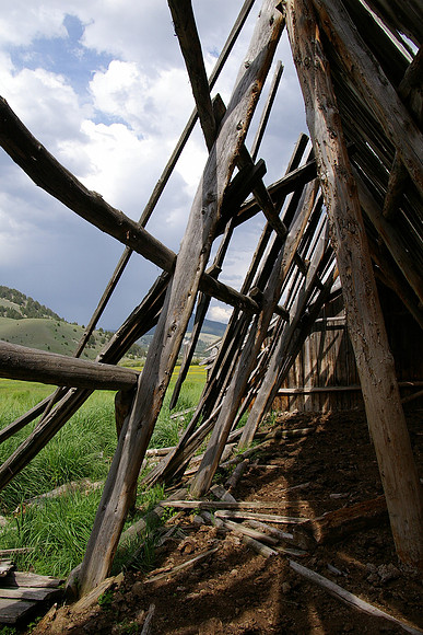 Fallen shed