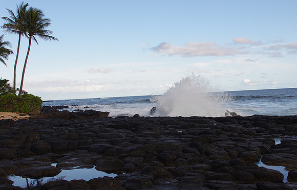 Crashing on the rocks