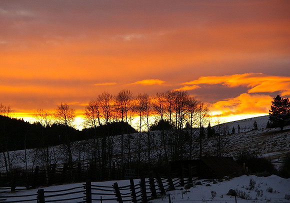 Winter sunset
